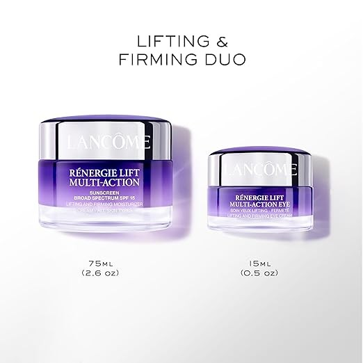 Lancôme Rénergie Lift Multi-Action Duo - For Lifting and Firming - With Hyaluronic Acid - Face Cream with SPF 15 2.5 Fl Oz & Eye Cream 0.5 Fl Oz