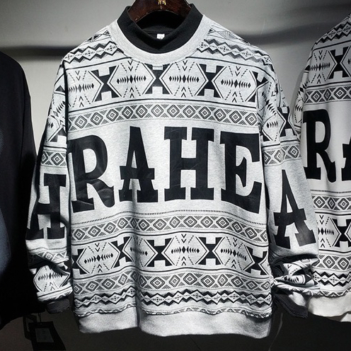 Japanese Style Men's unisex pullover Long Sleeve Sweatshirt oversided Shirt Casual Men's Clothing