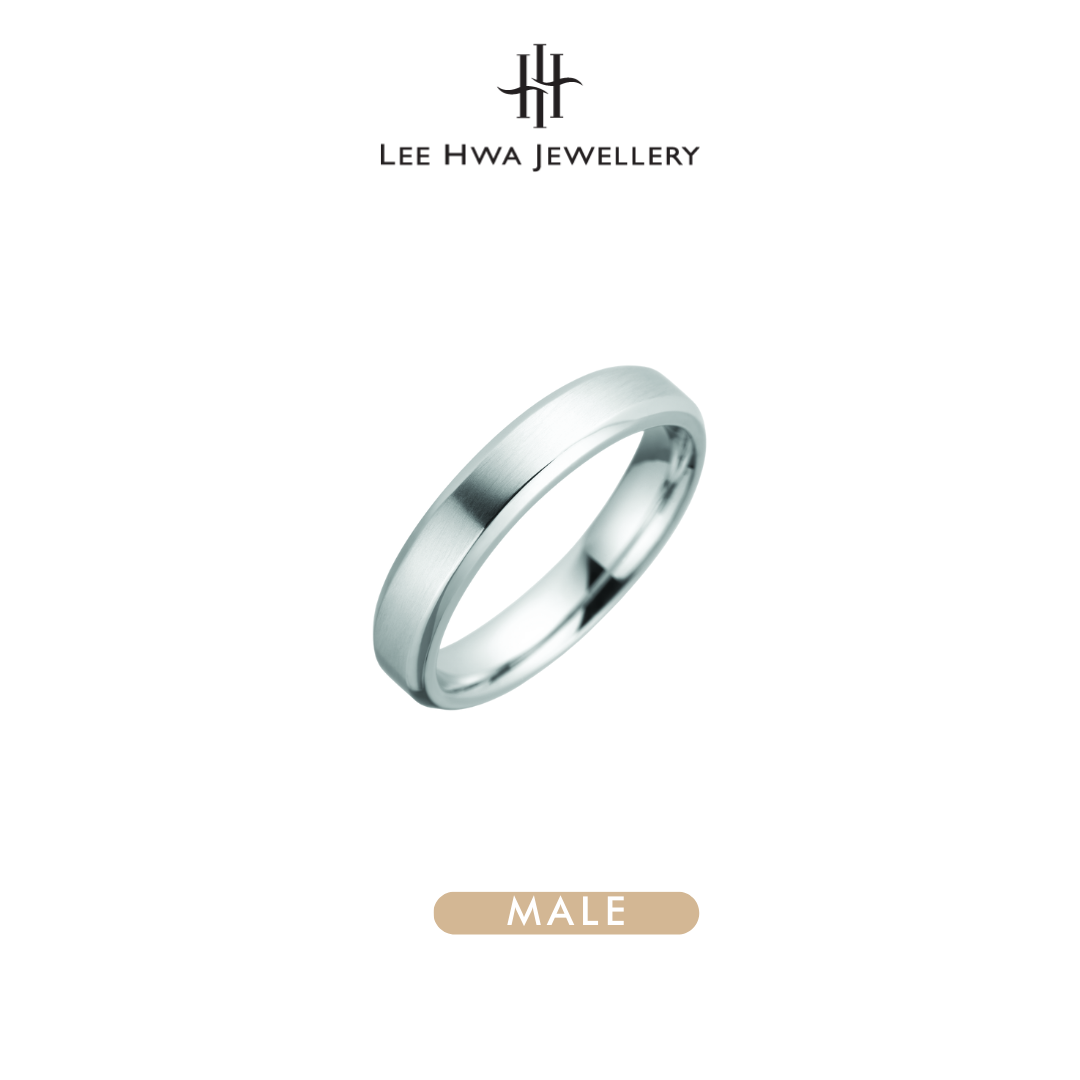 Lee Hwa Jewellery Pure Love Female and Male Wedding Band