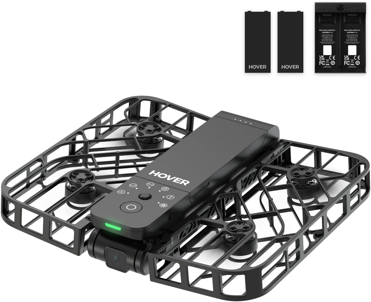 HOVERAir X1 Self-flying Camera Pocket Drone HDR Video Capture Palm Take-off Smart Flight Path Follow Me Mode Foldable Action Camera with hands-free Control Black (standard combo)