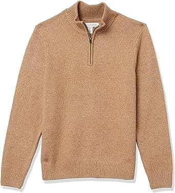 Amazon Essentials Men's long-sleeved soft touch quarter zip sweater
