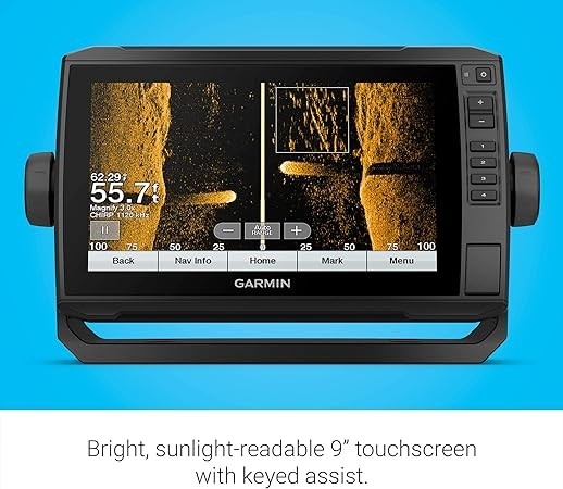 Garmin ECHOMAP UHD 93sv: 9" Keyed-Assist Touchscreen Chartplotter with U.S. LakeVü g3 and GT54UHD-TM Ultra High-Definition Scanning Sonar (Renewed)