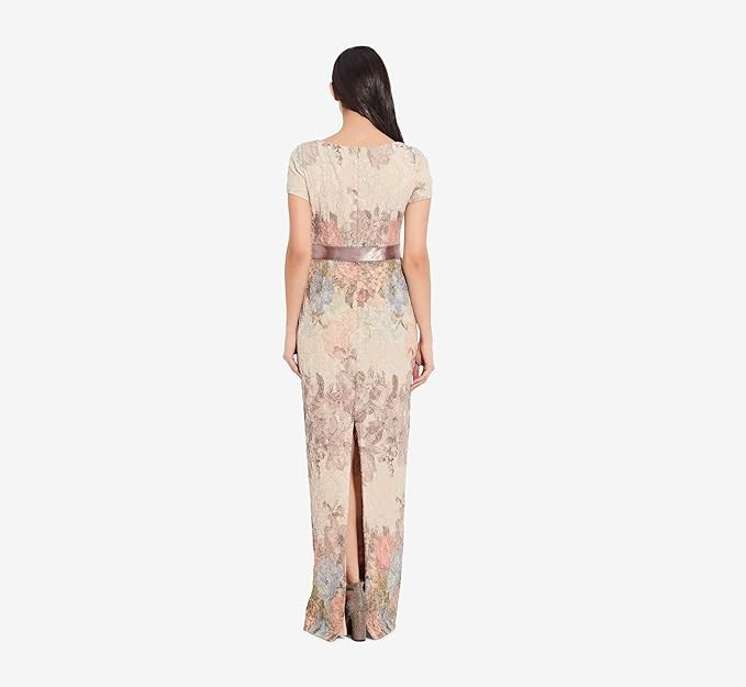 Adrianna Papell Women's Matelasse Column Gown