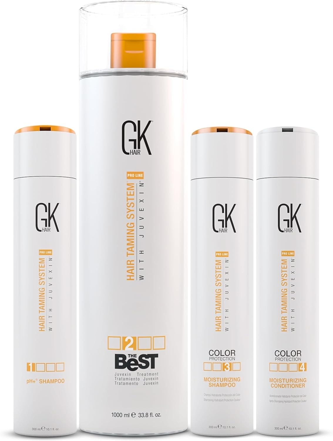 Global Keratin GK Hair Best Professional Hair Care 1000ml set straightening and smoothing for silky natural hair - GKhair's new formula